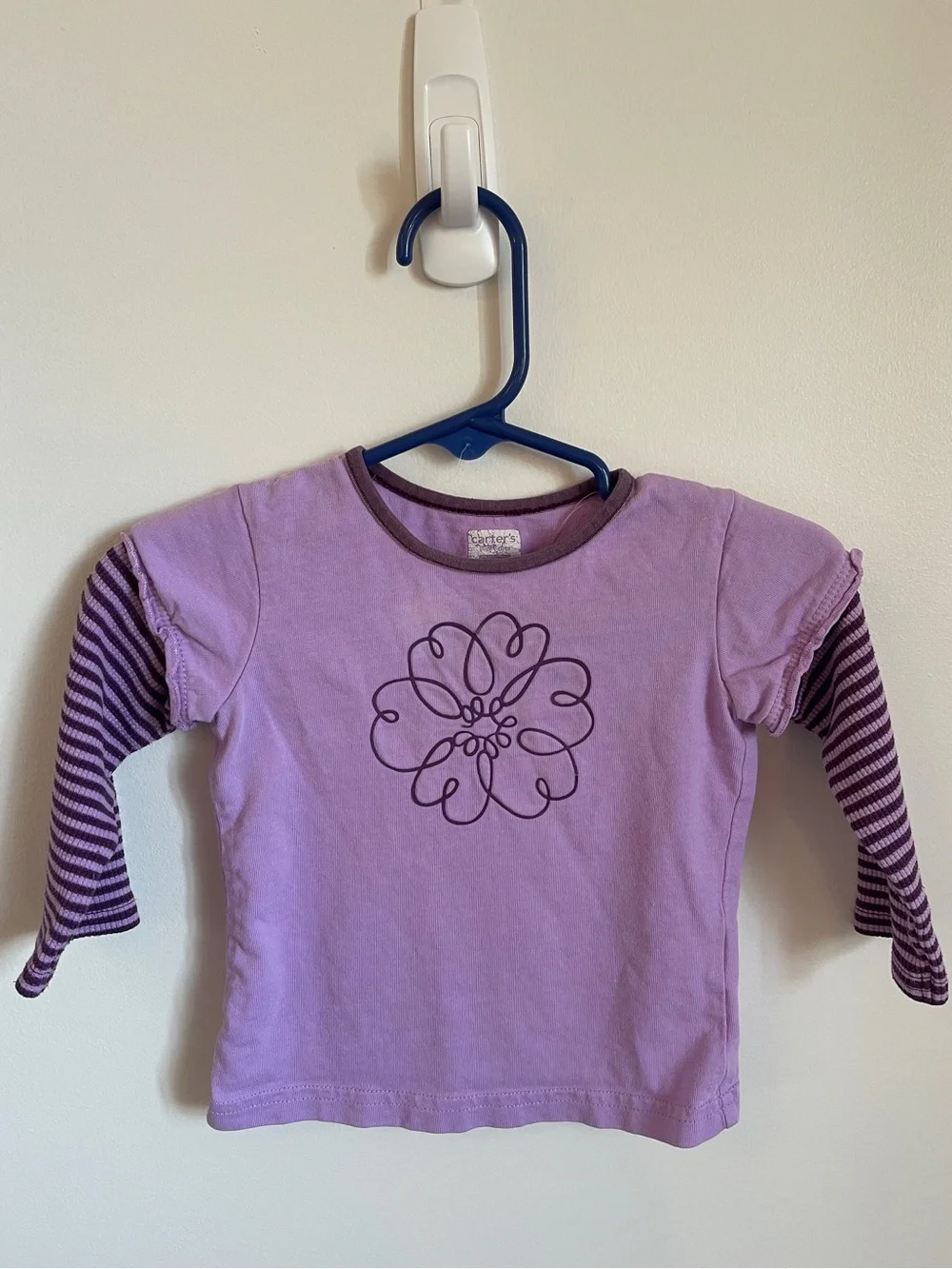 Carter’s Kids Lavender Layered-Look Floral Tee